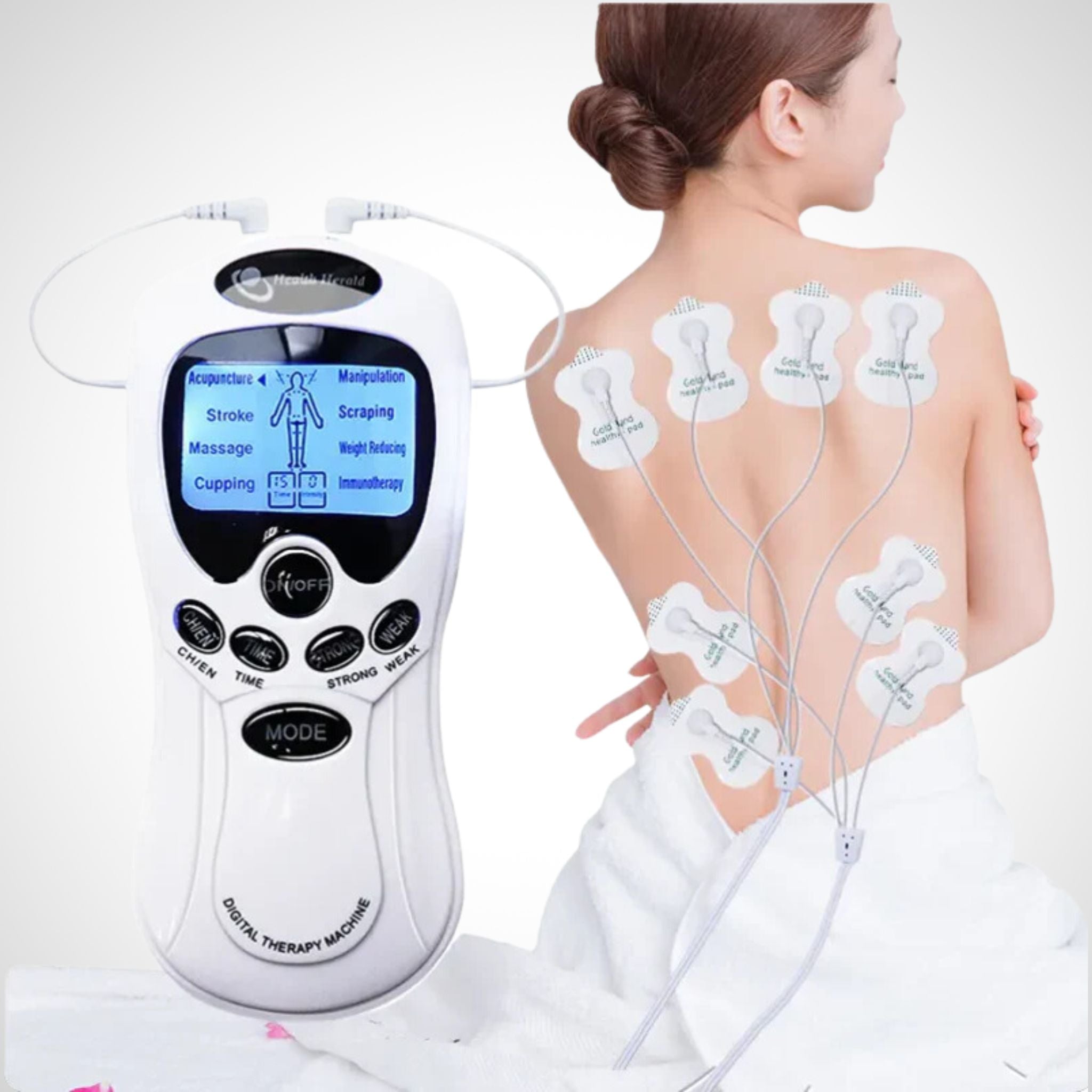 Estimulador Muscular Eléctrico TENS | Terapia de Alivio para Dolores Musculares