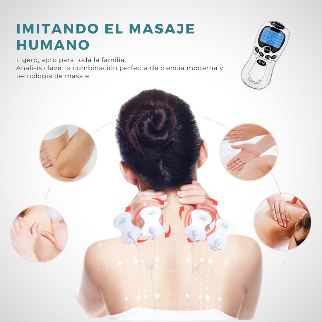 Estimulador Muscular Eléctrico TENS | Terapia de Alivio para Dolores Musculares